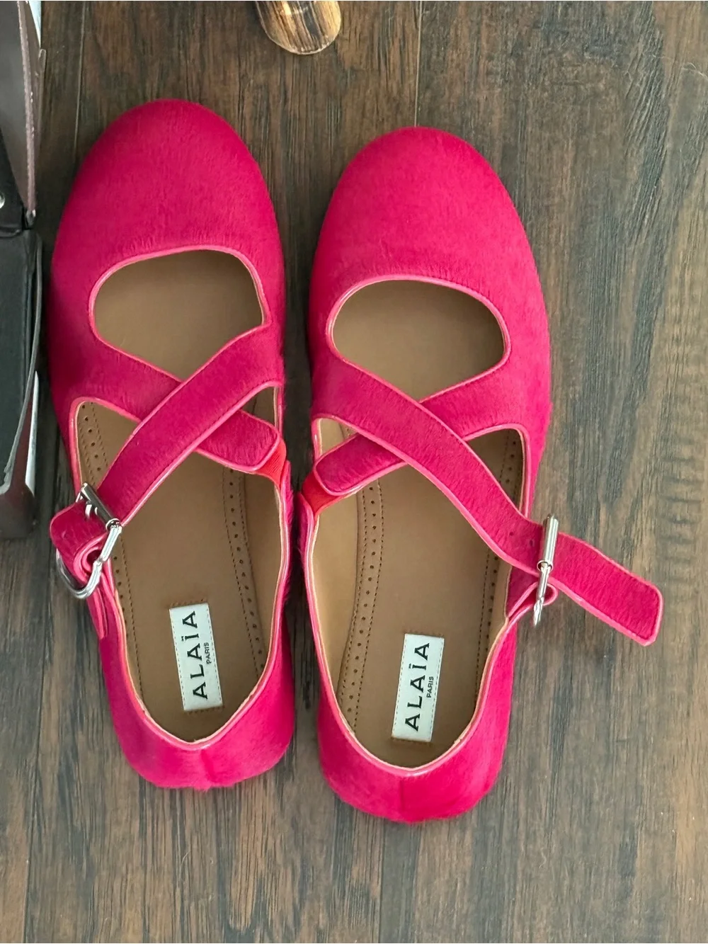 Alaïa Pink Mary Jane Flats
